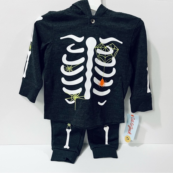 Infant boys Skeleton 2pc matching set - Picture 5 of 7